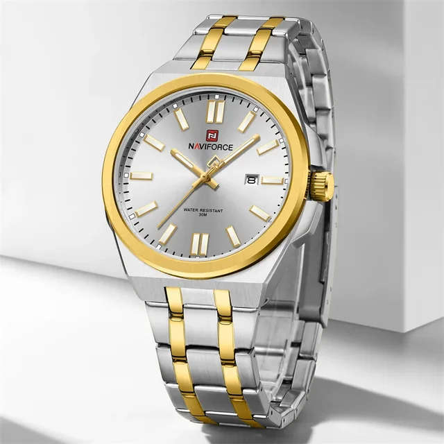 Naviforce 9226 Mens Watch - Silver/Gold