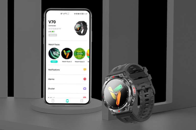 Colmi V70 Smart Watch - Black