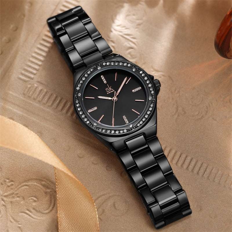 Shengke K0202 Womens Watch - Black