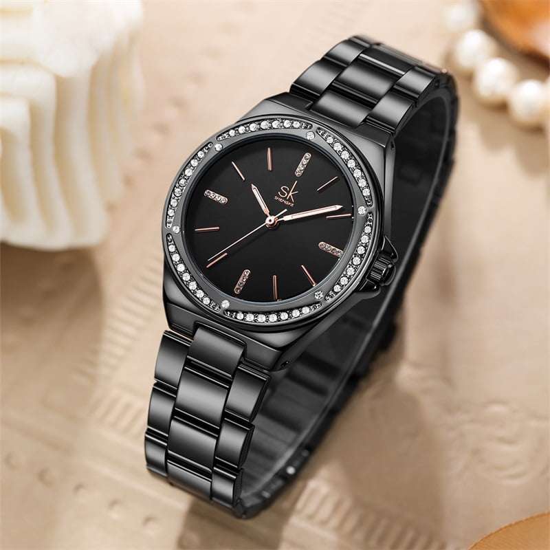 Shengke K0202 Womens Watch - Black