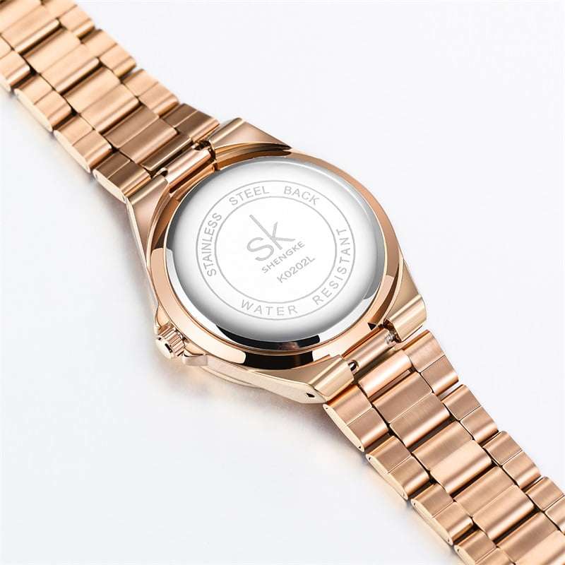 Shengke K0202 Womens Watch - Rose Gold