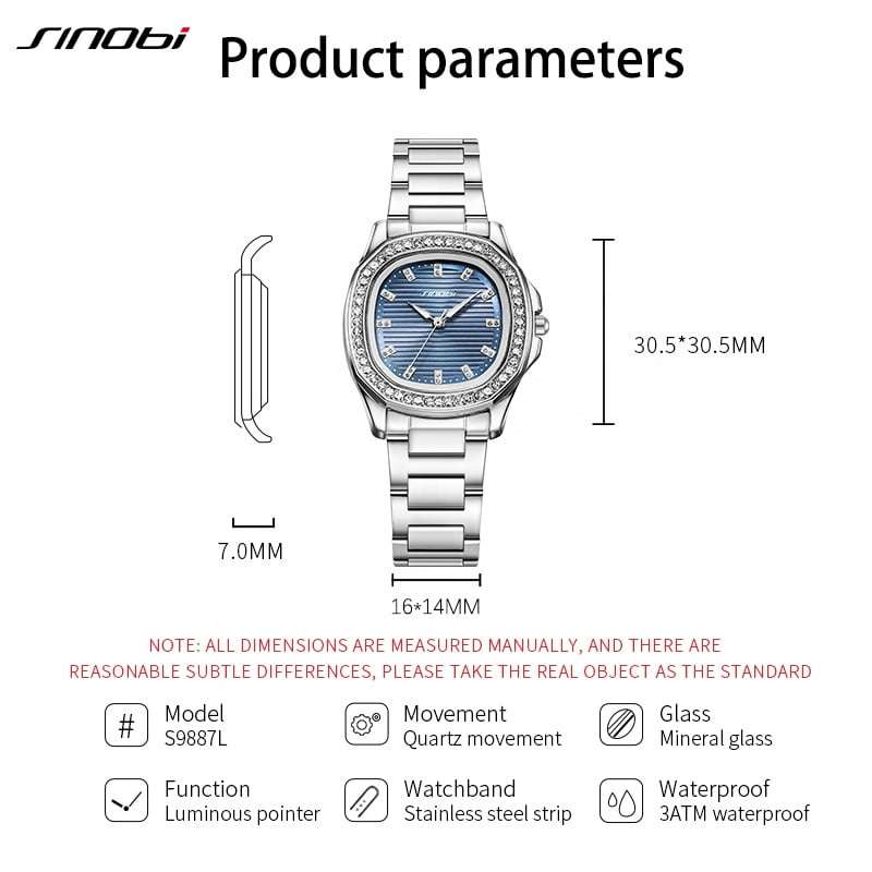 Sinobi S9887L Womens Watch - Silver