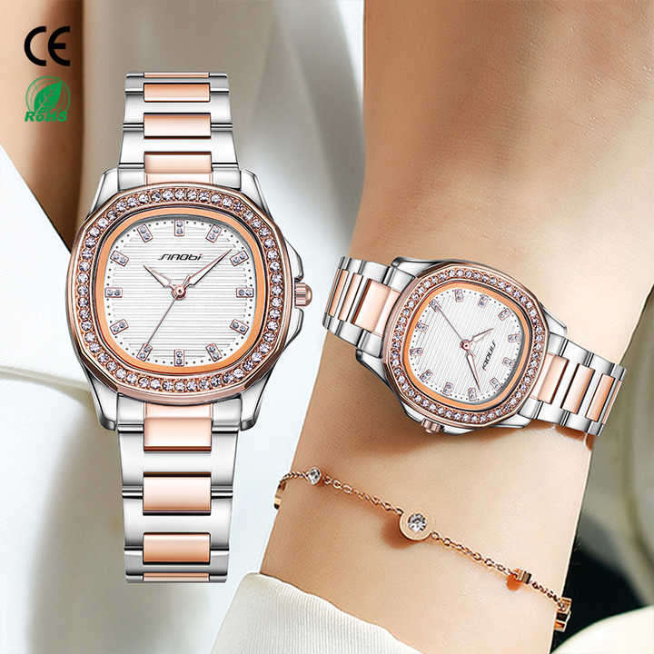 Sinobi S9887L Womens Watch - Silver/Pink
