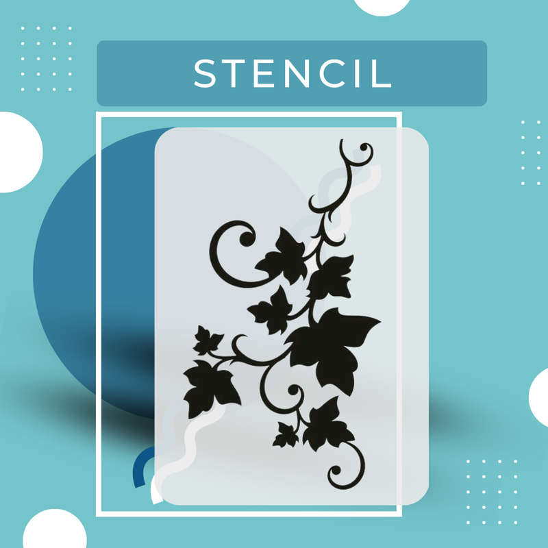 Fall Leaves Precision Art Stencil: Durable & Reusable PVC Design (10cm x 15cm, 150 micron)