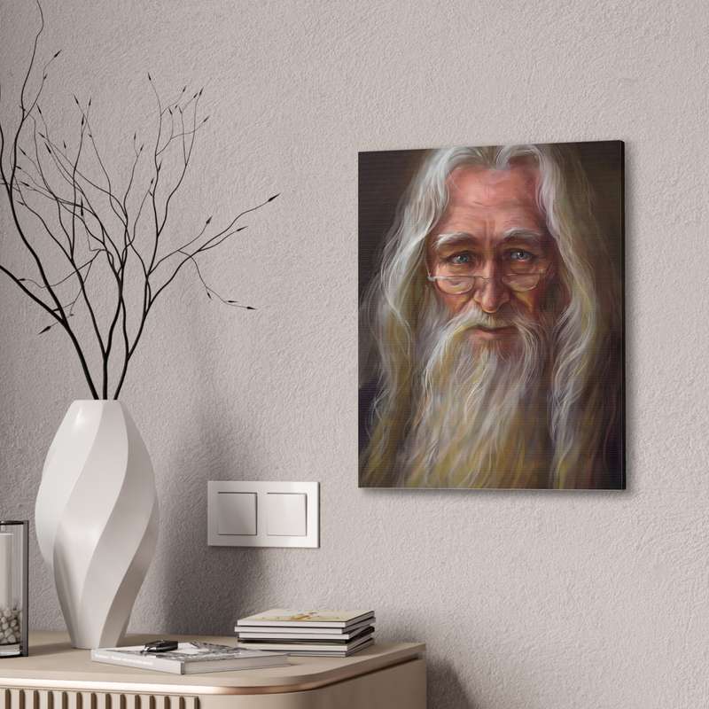 Albus Dumbledore Painting Printed on A2 Stretched Canvas 24" x 18"