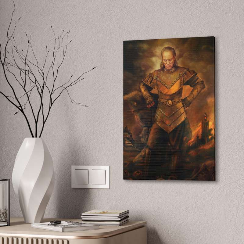 Vigo the Carpathian Painting (Ghostbusters) A2 Stretched Canvas Print