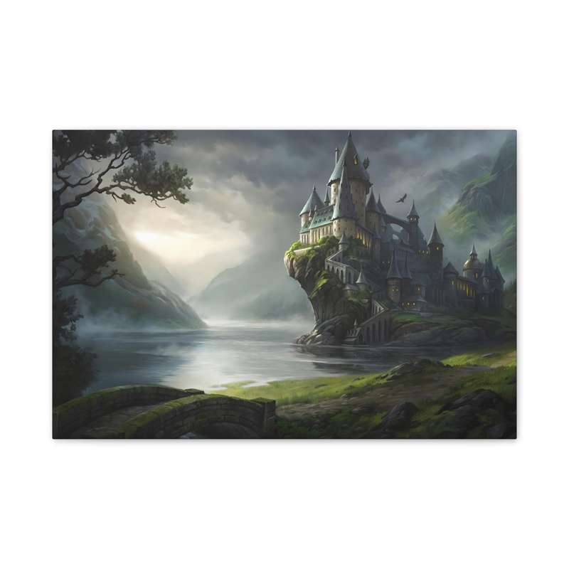 Hogwarts Painting Printed on Stretched A2 Canvas 24" x 18"