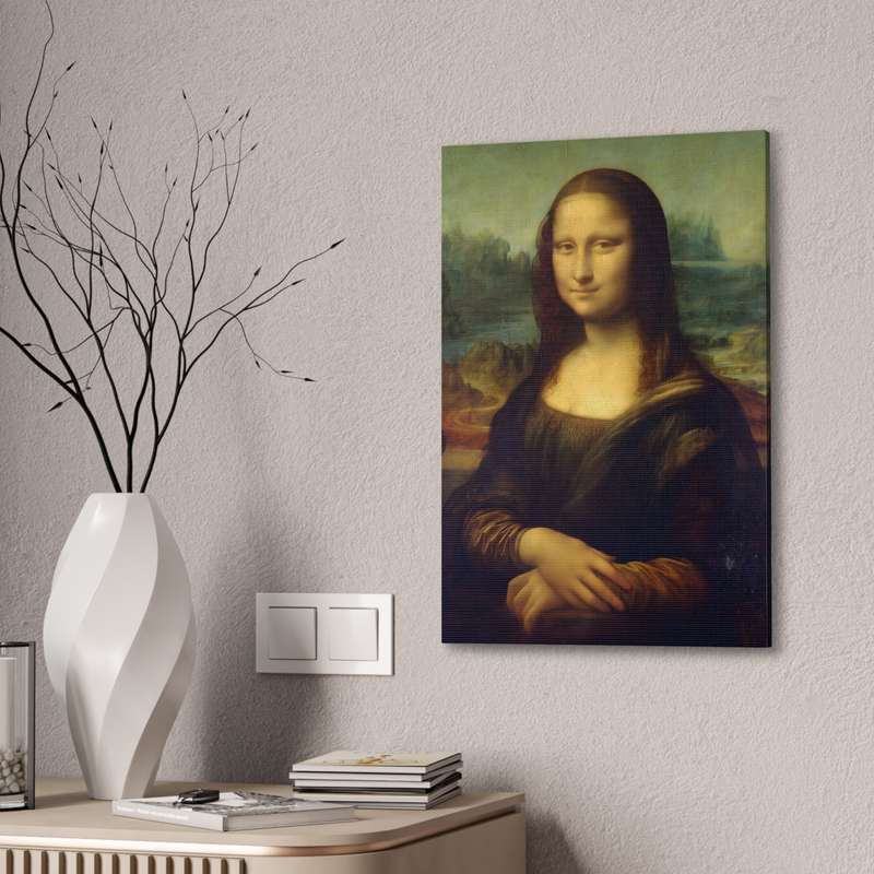 Mona Lisa by Leonardo Painting Printed on A2 Stretched Canvas 24" x 18"