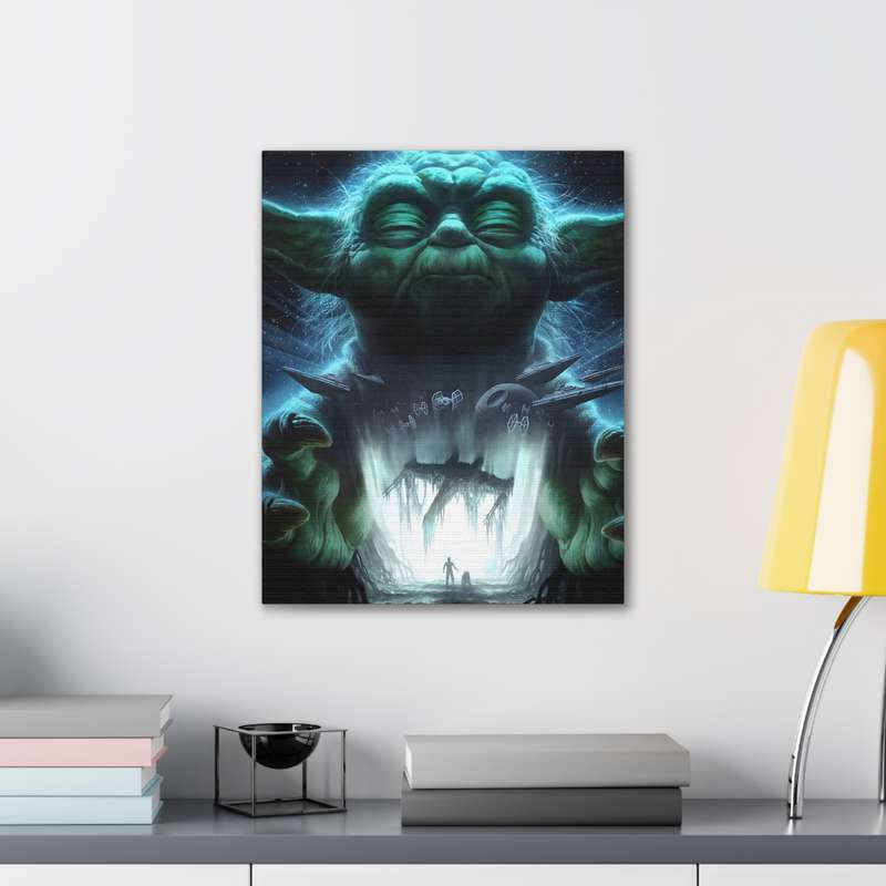 Yoda (The Empire Strikes Back) Painting Printed on Stretched Canvas 24" x 18"