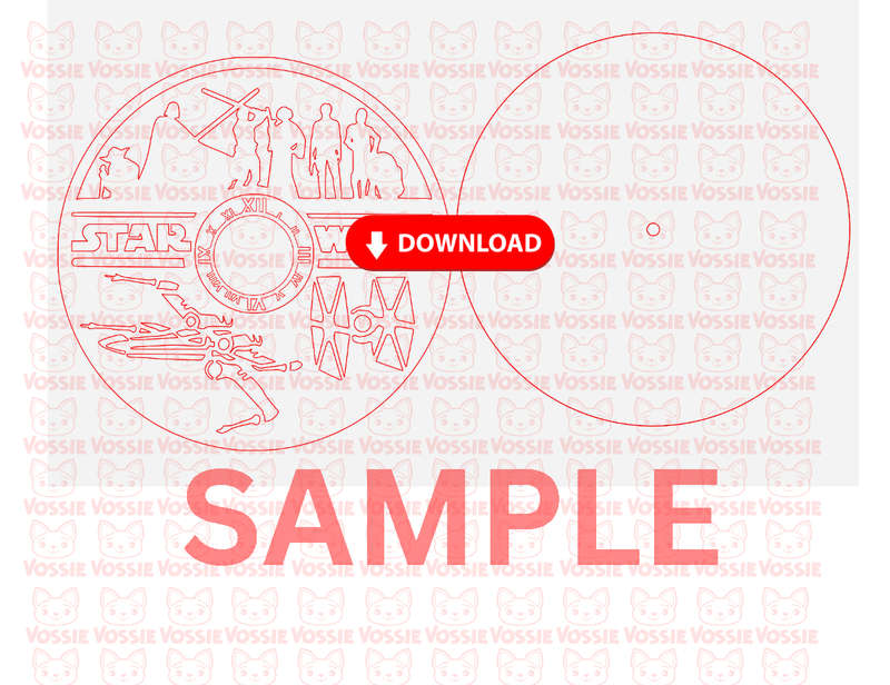 Star Wars Sci-Fi Laser-Cut Digital Design | SVG, Dxf, CDR, Pdf | 3mm Thickness | 50cm x 30cm (19....