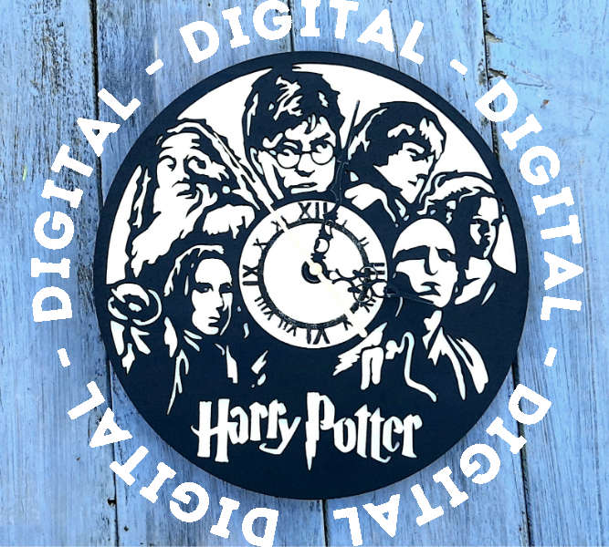 Harry Potter Wall Clock Digital Design SVG