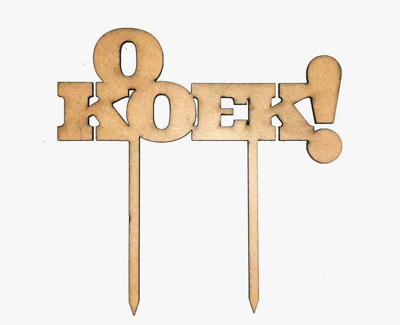 Various Birthday Cake Toppers (Afrikaans) - 17x14 cm Rustic MDF