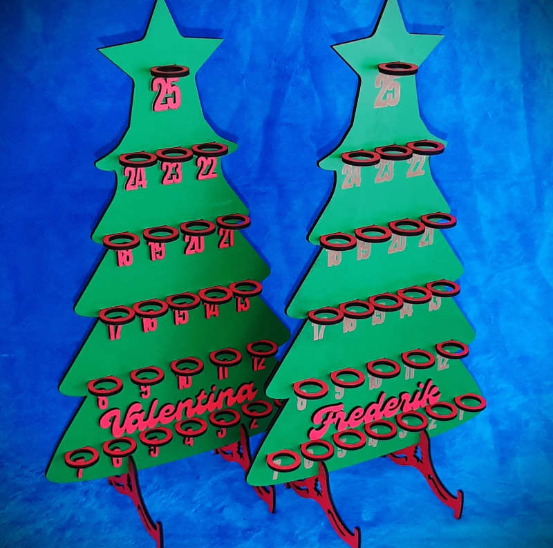 Christmas Tree Advent Calendar: 35cm | 25 Days of Surprises | Versatile Slots for Countdown to Xmas