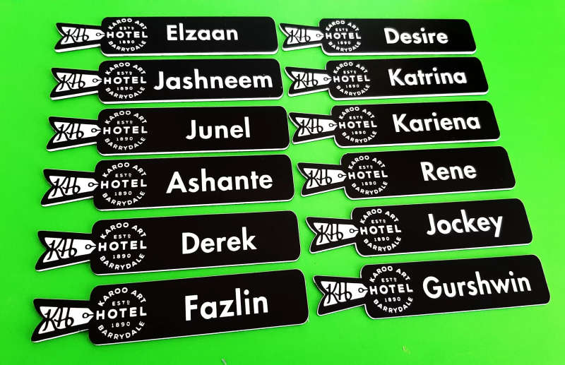 10 Pack Custom Engraved Name Badges (75mmx25mm) with Neodymium Magnets - Customizable Colours | 1...