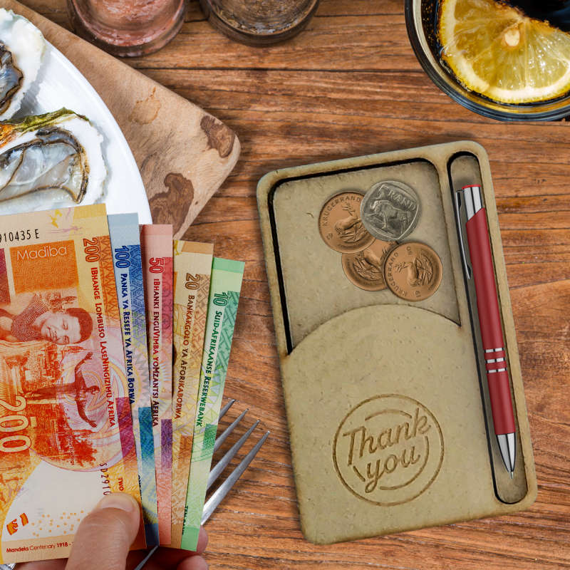 Rustic Trupan MDF Bill Folder: Elegant Dining Essential for Restaurants and Coffee Shops