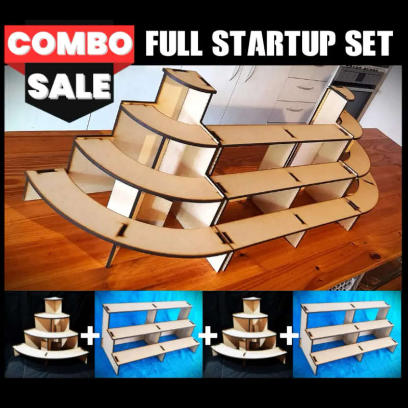 COMBO Market Mastery: 6mm 4-Unit Set for Showcasing Jams and Sauces with Style and Versatility