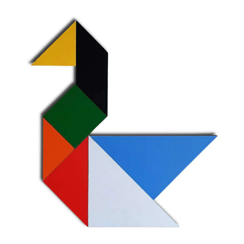 Geometric Brain Teaser - 15cm Tangram Puzzle