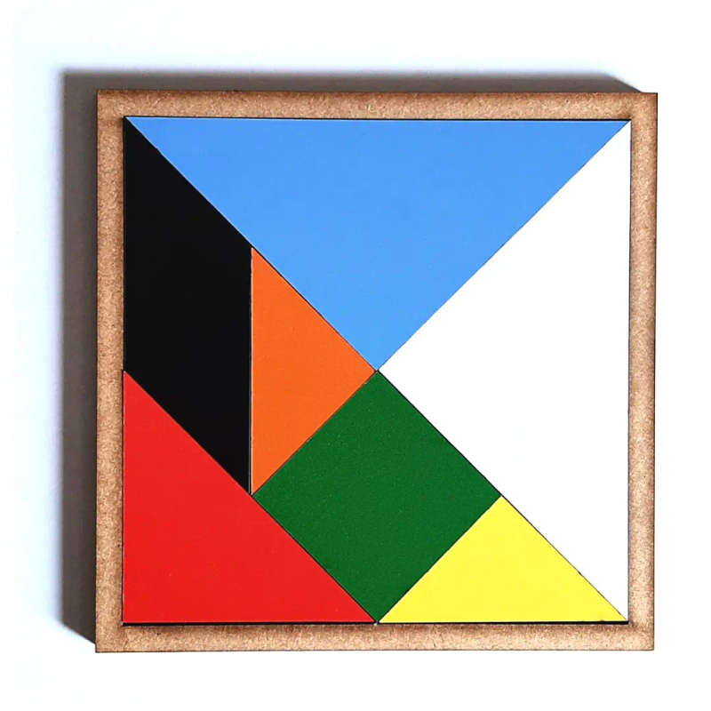 Geometric Brain Teaser - 15cm Tangram Puzzle