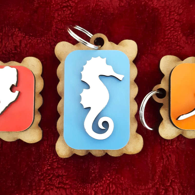 5-PACK South African Zoo Biscuit Keyring Collection - Randomly Selected Set of 5 Whimsical Keycha...