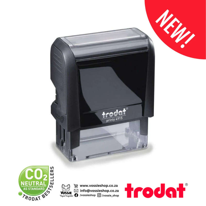 Personalized Trodat Printy Self-Inking Stamp with Custom Artwork (Black Ink)