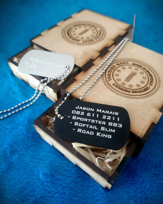 Laser Engraved Anodized Aluminum Military Dog Tags | Various Colors | 50mmx29mm | Standard Milita...