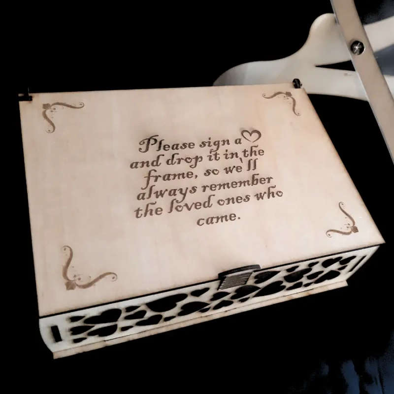 Timeless Treasures: Wedding Heart Drop Guest Book