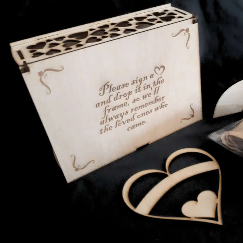 Timeless Treasures: Wedding Heart Drop Guest Book