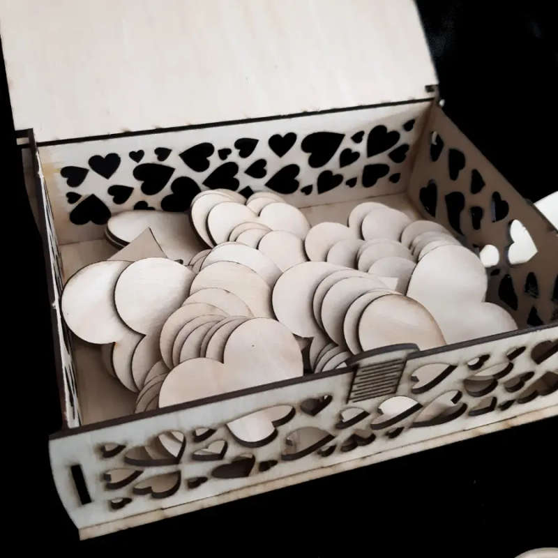 Timeless Treasures: Wedding Heart Drop Guest Book