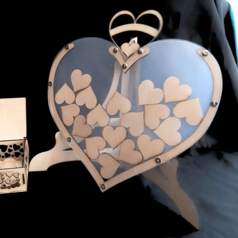 Timeless Treasures: Wedding Heart Drop Guest Book
