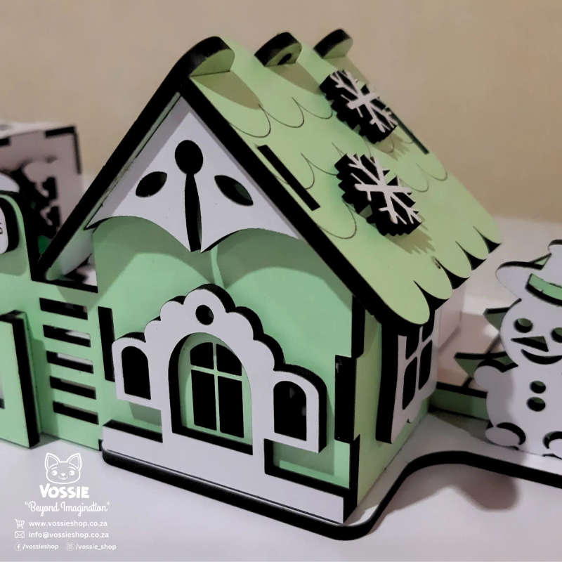 Cute Christmas Countdown House with Tealight  Festive Holiday Decor