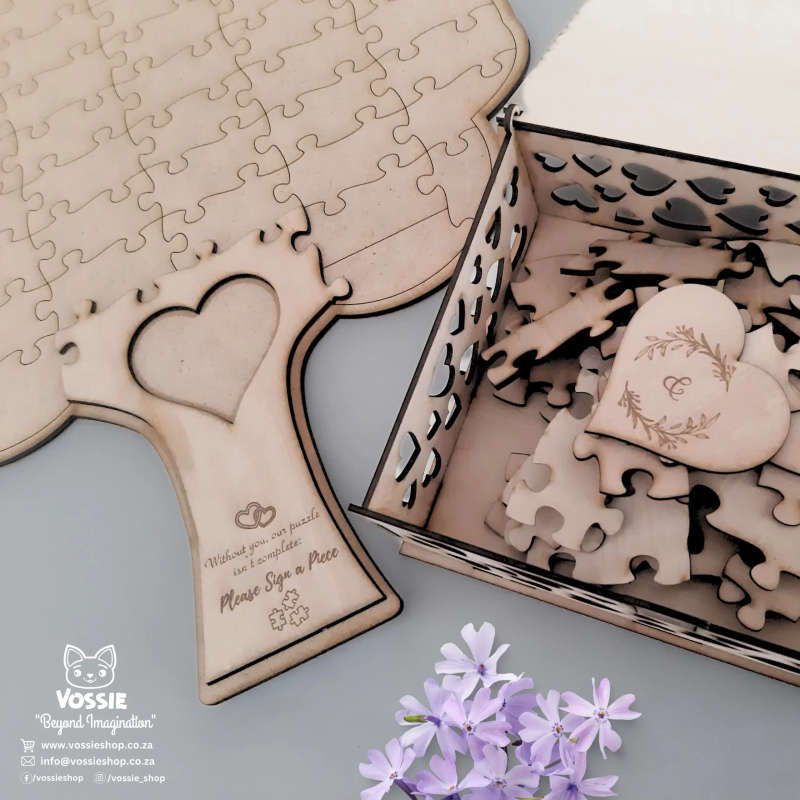 Interactive Jigsaw Puzzle Tree Guestbook for Wedding  Guest Signatures