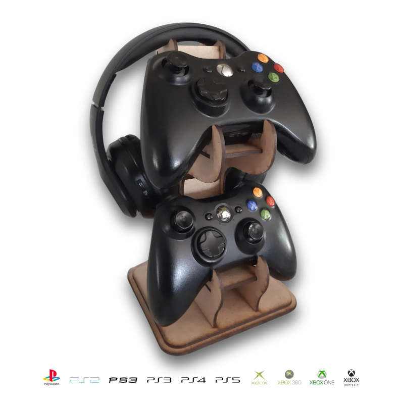 Gaming Console Controller Remote and Headphone Stand | PS1 PS2 PS3 PS4 PS5 Xbox360 Xbox One