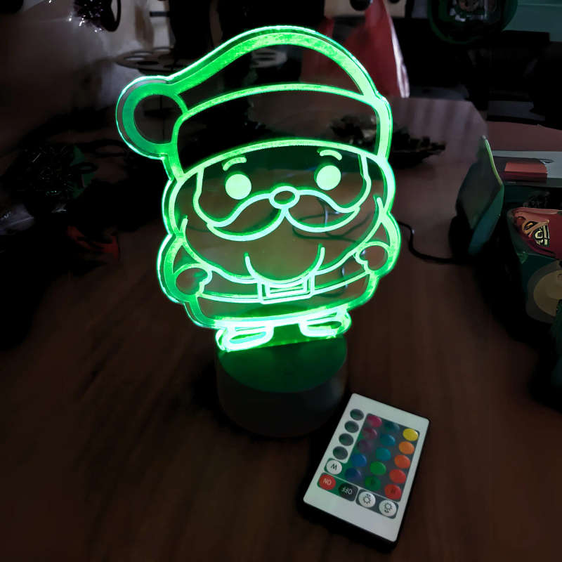 Festive Glow LED Christmas Santa Figure Decoration with Remote