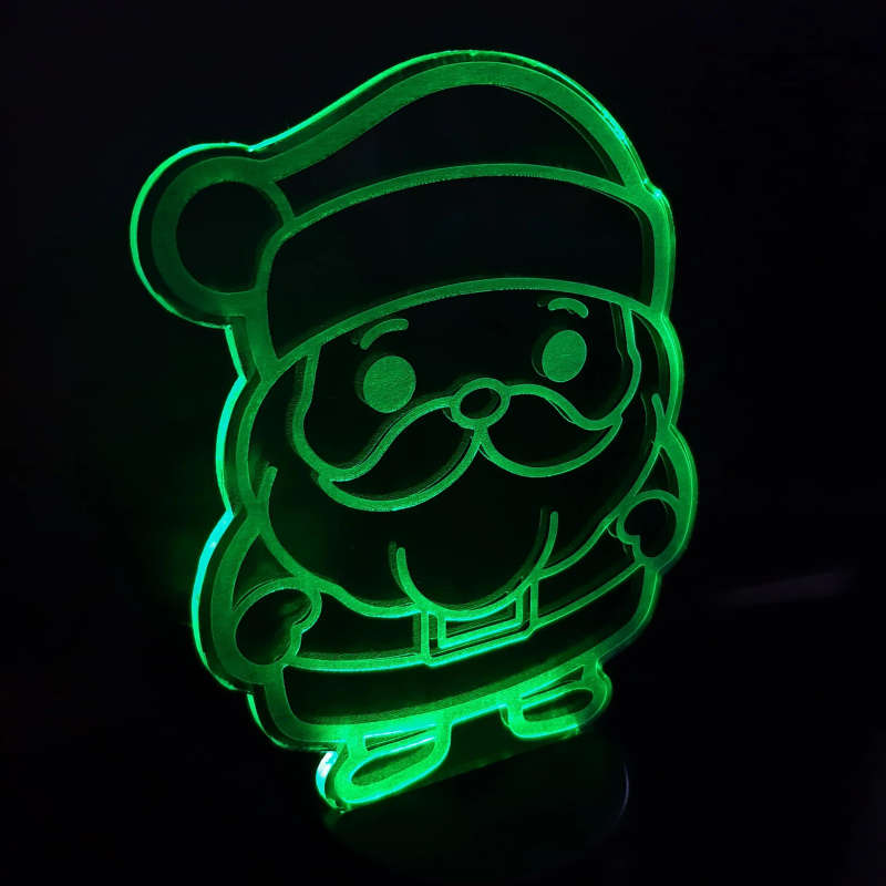 Festive Glow LED Christmas Santa Figure Decoration with Remote