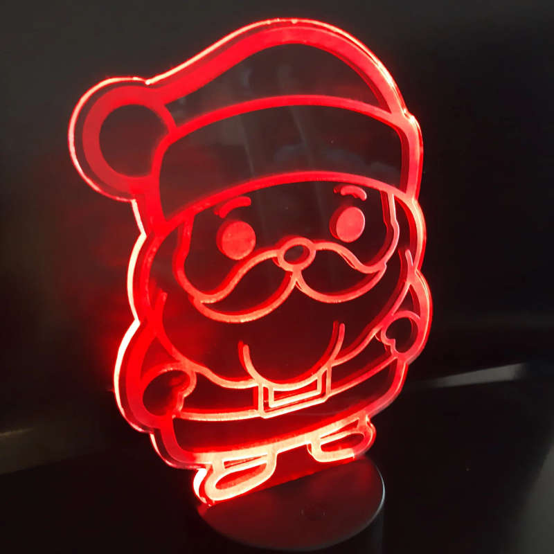 Festive Glow LED Christmas Santa Figure Decoration with Remote