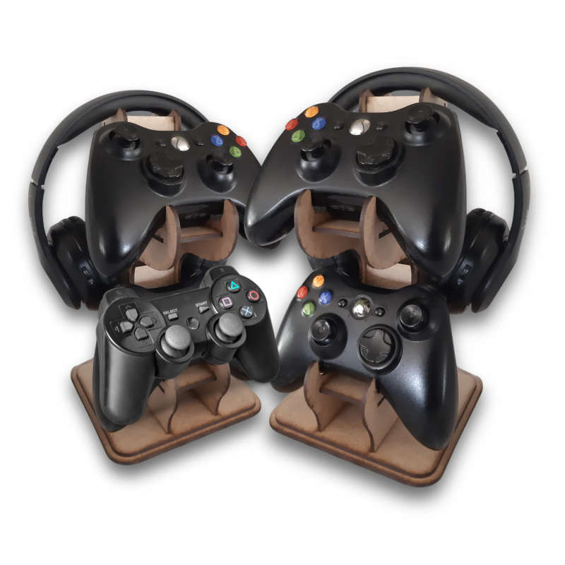 Gaming Console Controller Remote and Headphone Stand | PS1 PS2 PS3 PS4 PS5 Xbox360 Xbox One