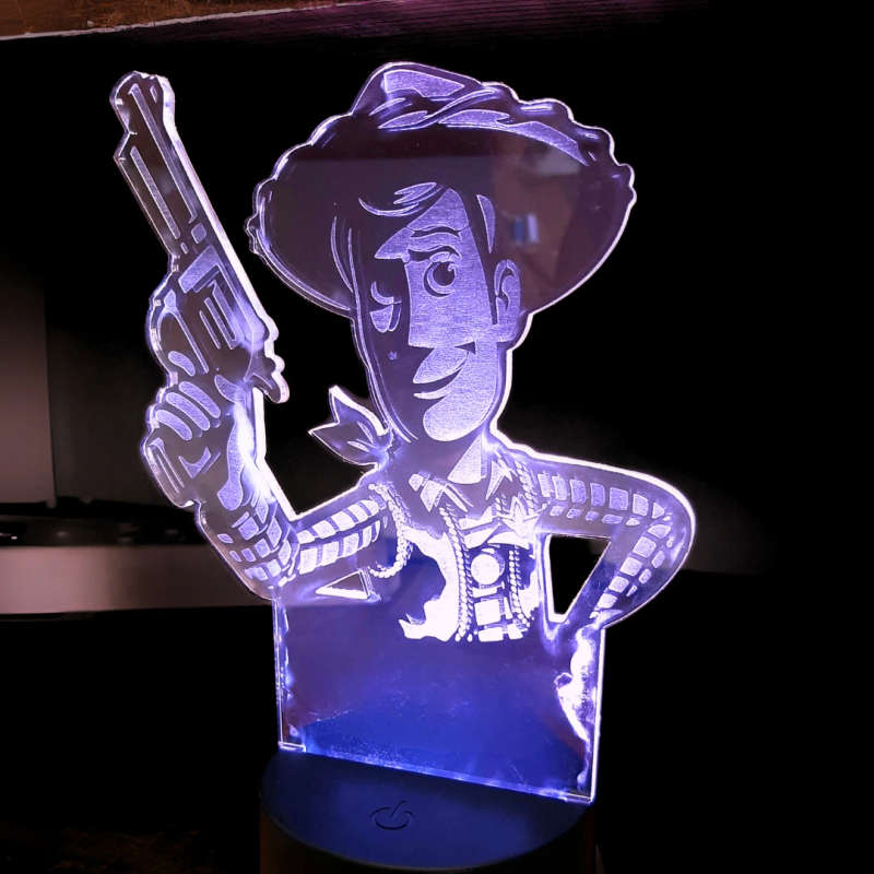 RGB LED Woody Figure Lamp Decoration with Remote