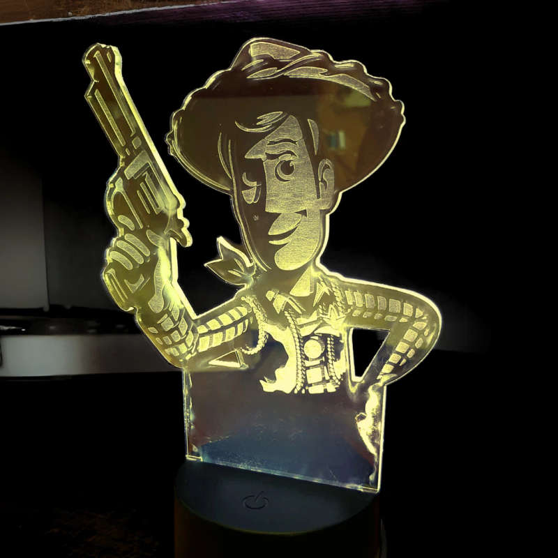 RGB LED Woody Figure Lamp Decoration with Remote
