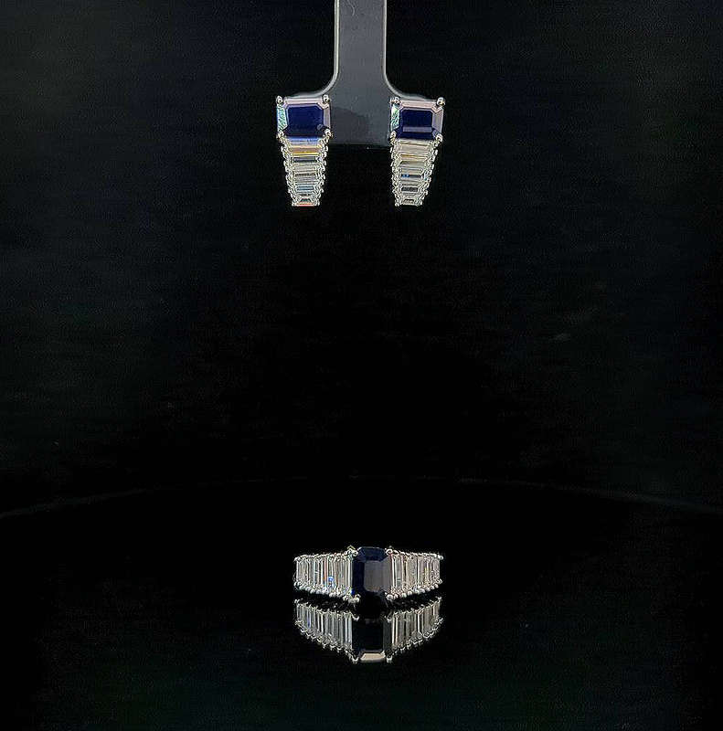 Valencia - Blue Sapphires and White Topaz