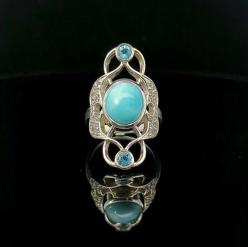 Lominous - Larimar, Swiss Topaz, and Spinel