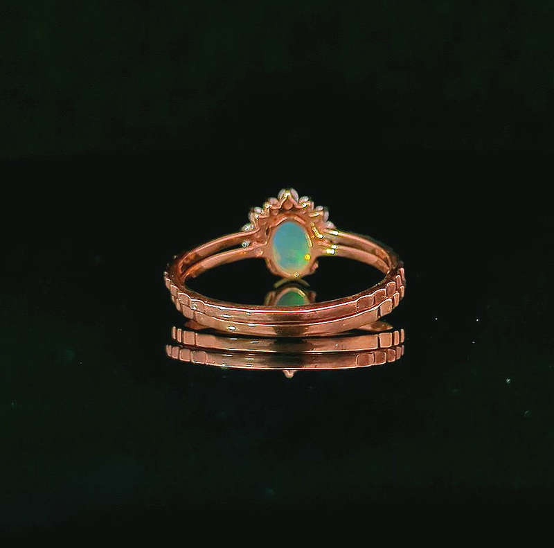 Rospia - Rose Gold Plated with Opal