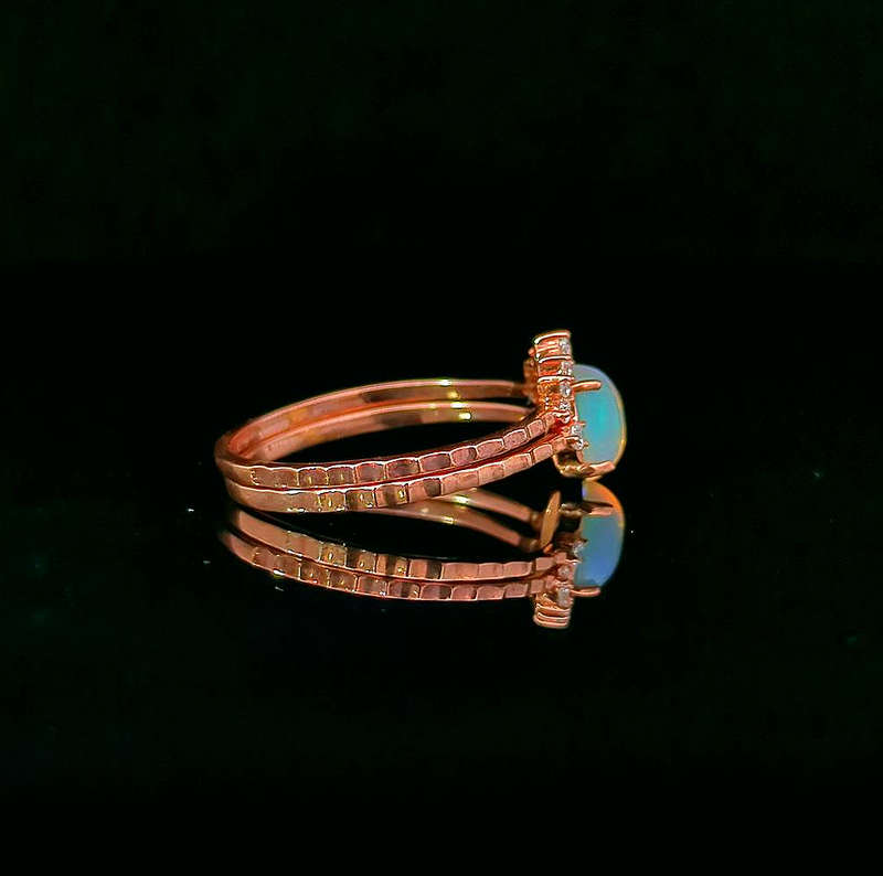 Rospia - Rose Gold Plated with Opal