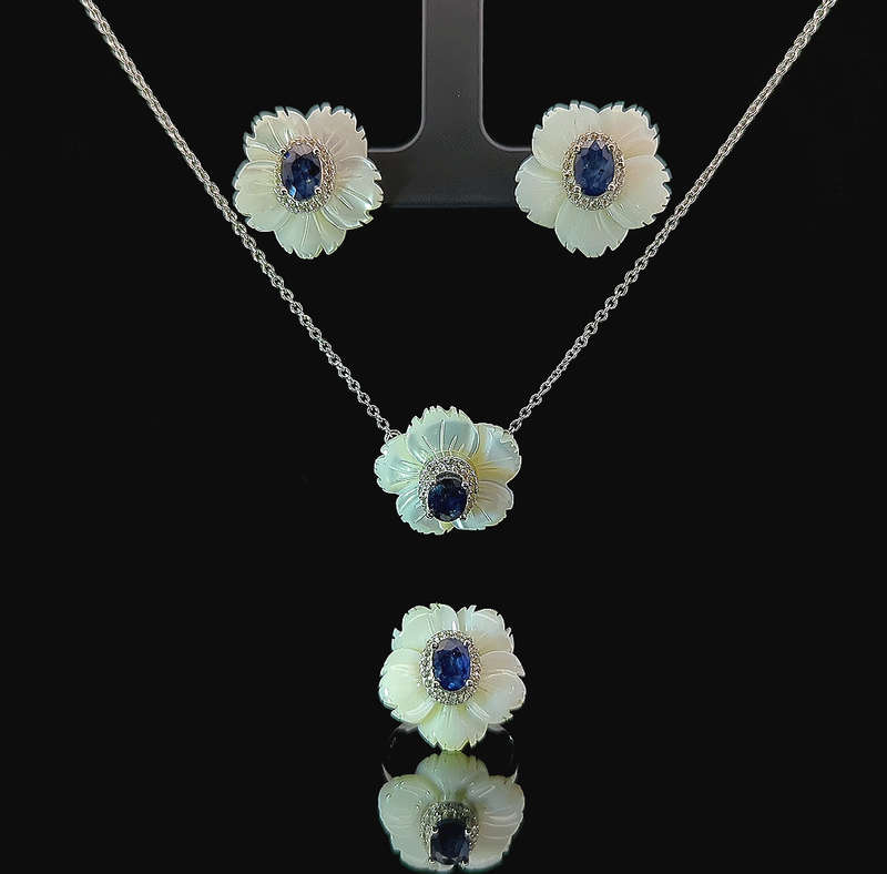 Malee - Blue Sapphire and Mother of Pearl