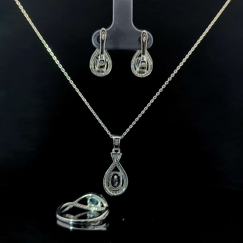 Catto - London Blue Topaz and White Spinel