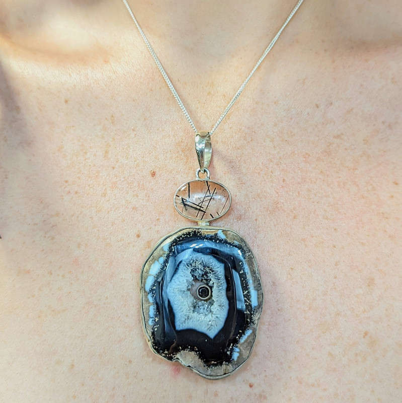 Aglaea - Agate and Rutilated Quartz