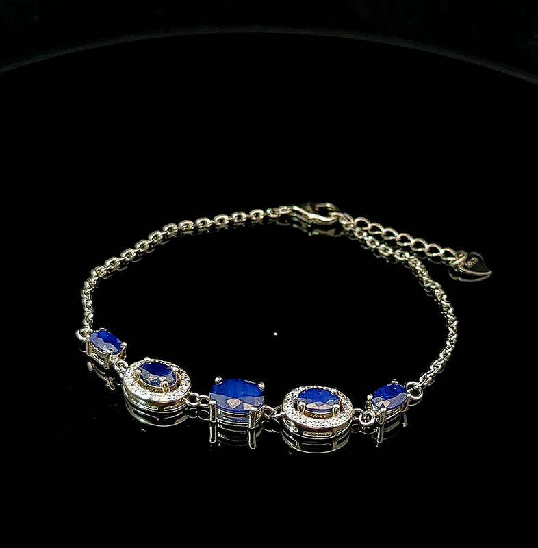 Clarabelle - Blue Sapphires and White Topaz