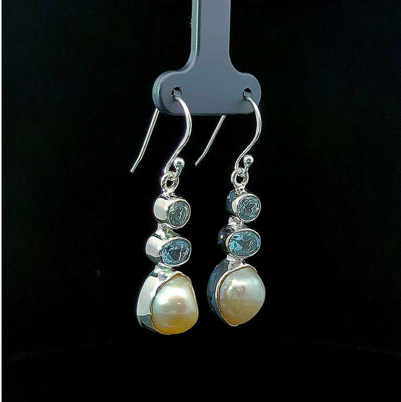 Sunstra - Sky Blue Topaz and Fresh Water Pearls