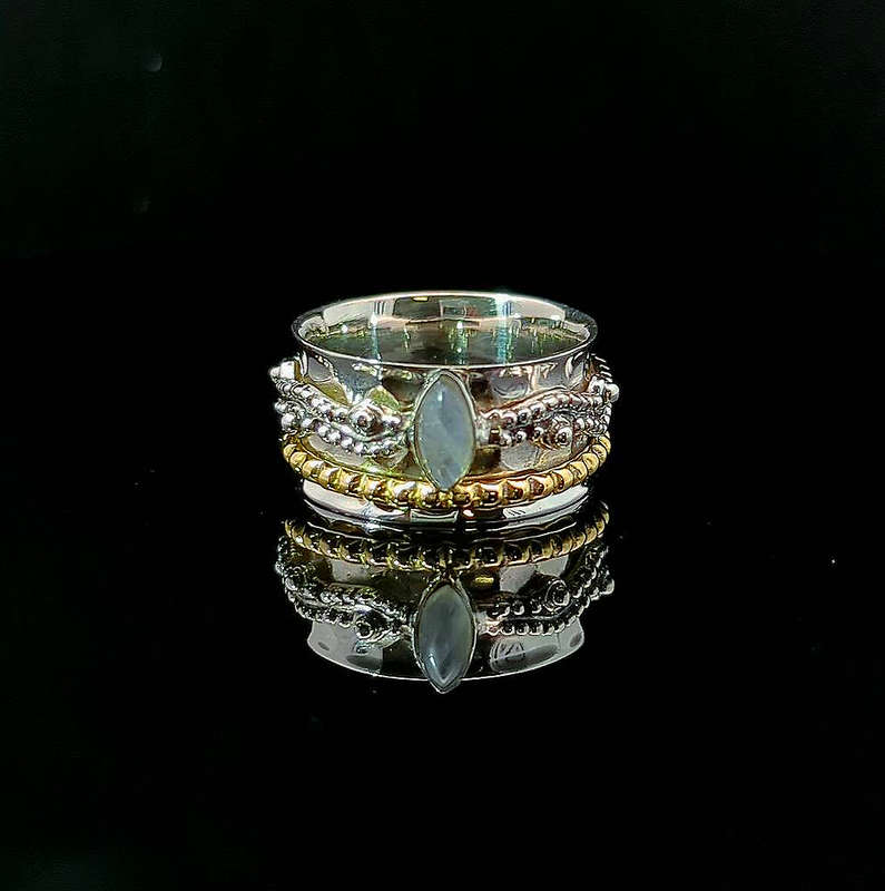 Ubon - Sterling Silver and Brass with Moonstone