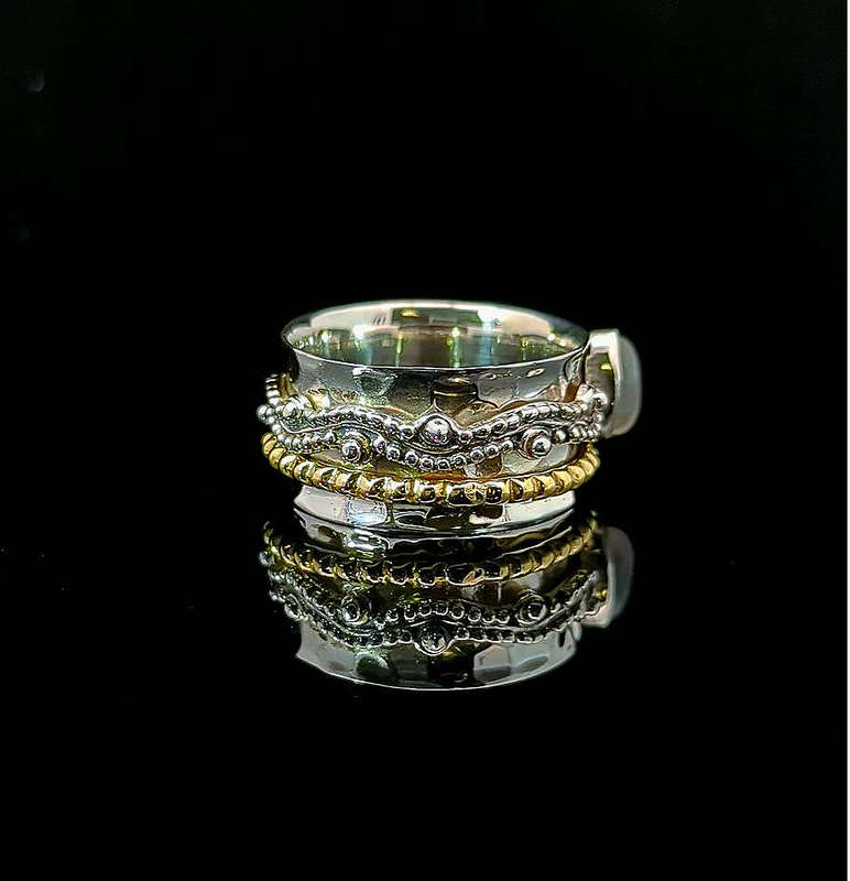 Ubon - Sterling Silver and Brass with Moonstone