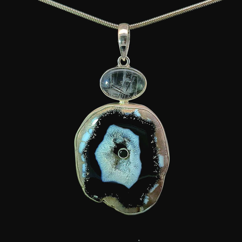 Aglaea - Agate and Rutilated Quartz